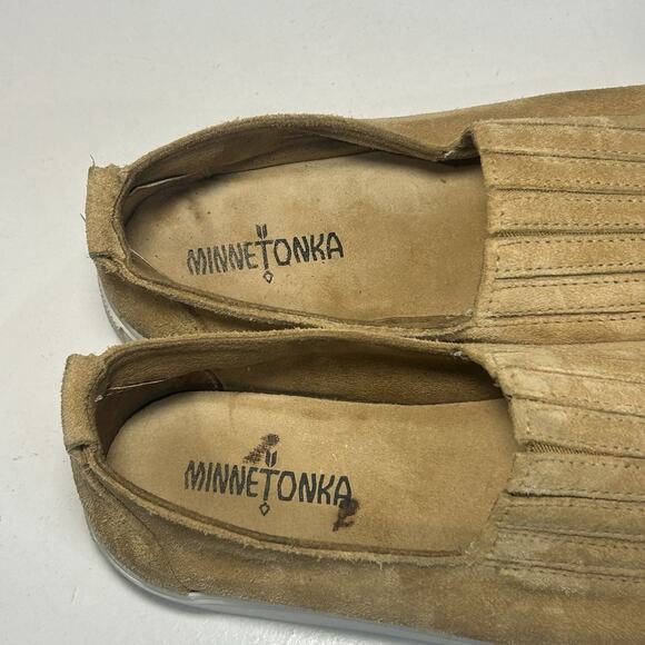 Minnetonka Gabi Slip On Suede Leather Moccasin Loafers Brown Women's Size 8.5 - Picture 7 of 7